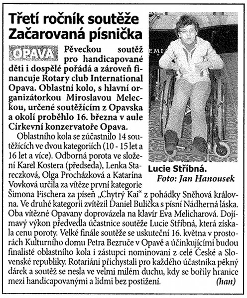 článek začarovaná písnička